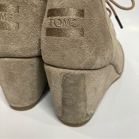 Tom’s desert wedge Booties tan suede size 8 - Picture 9 of 9